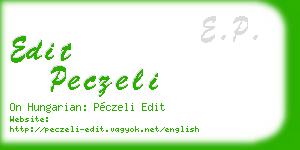 edit peczeli business card